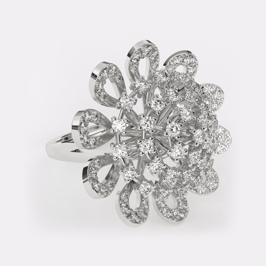 Heavenly Large Diamond Cocktail Ring