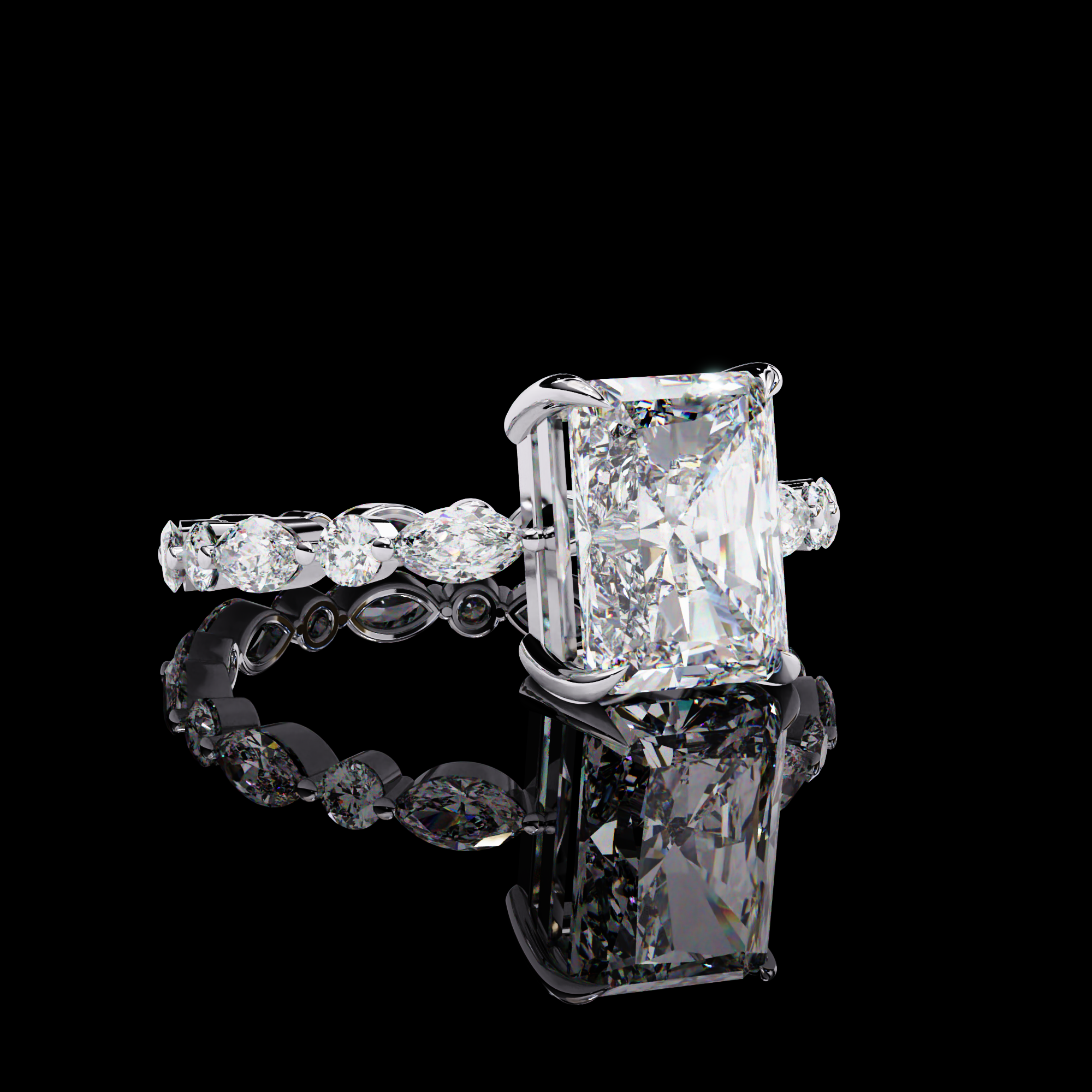 Lab Grown Radiant Diamond Ring