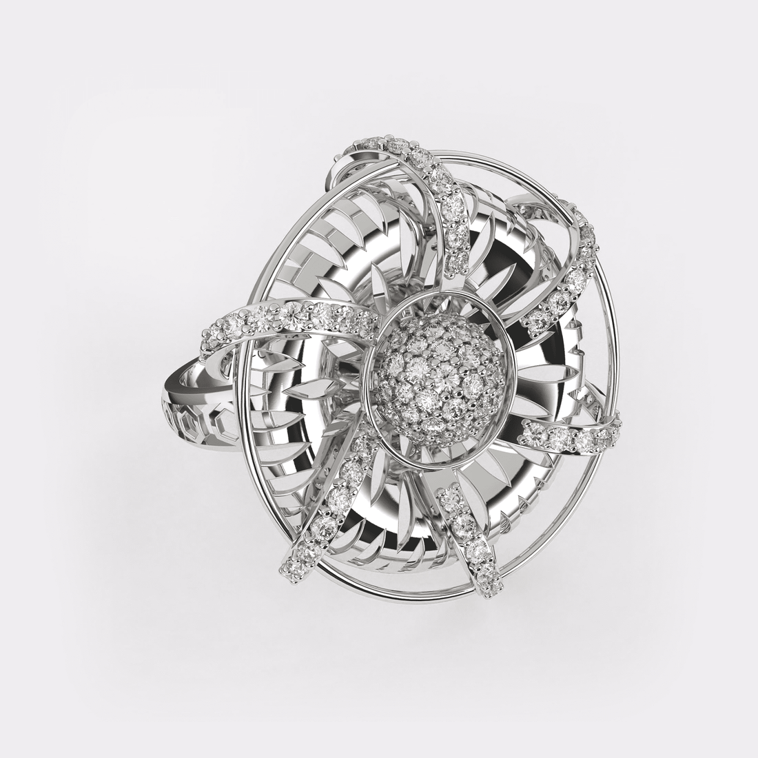 Blazing Bright Diamond Ring