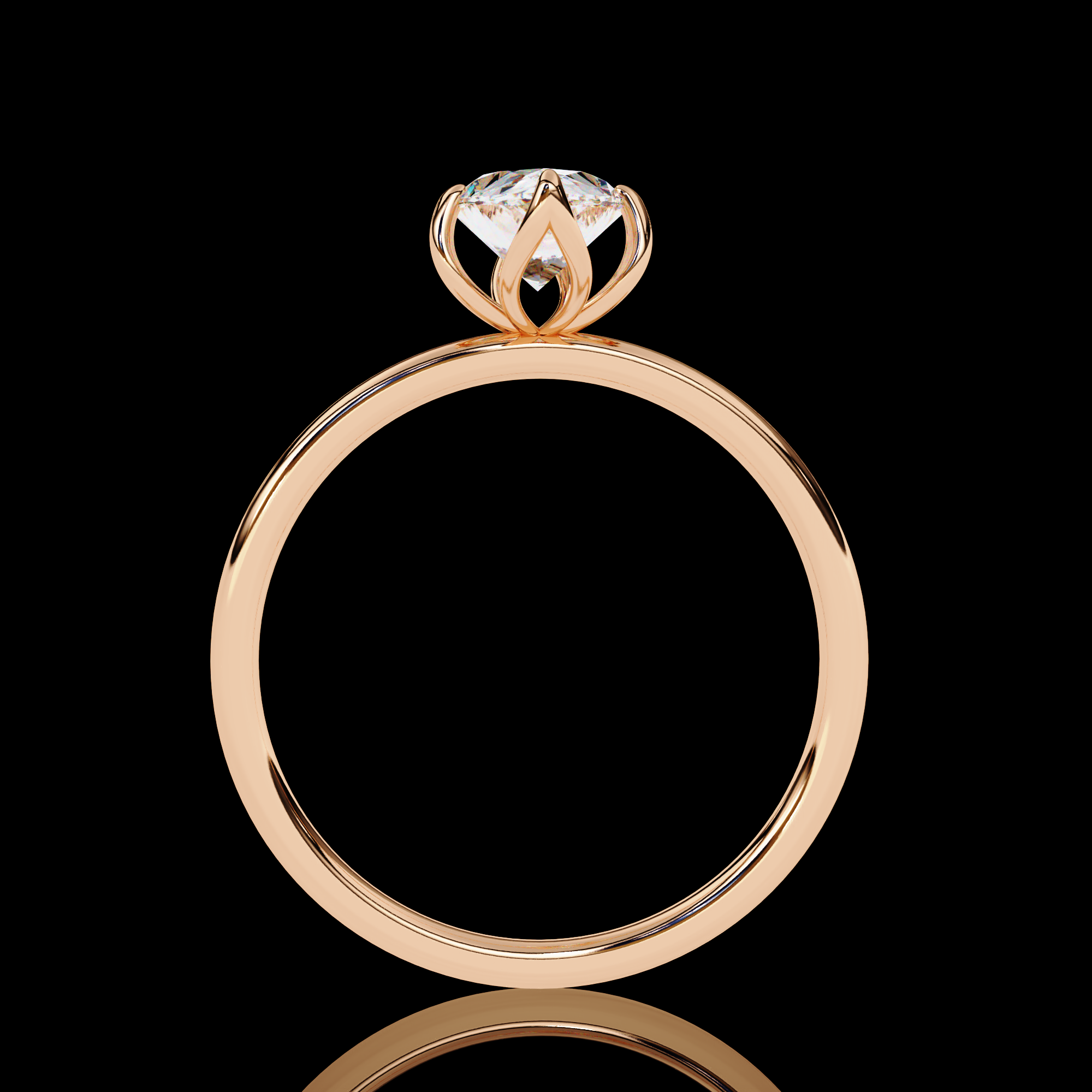 75 cent Pear Diamond Ring