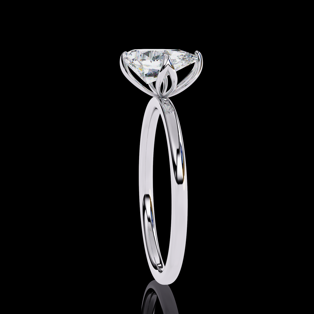 75 cent Pear Diamond Ring