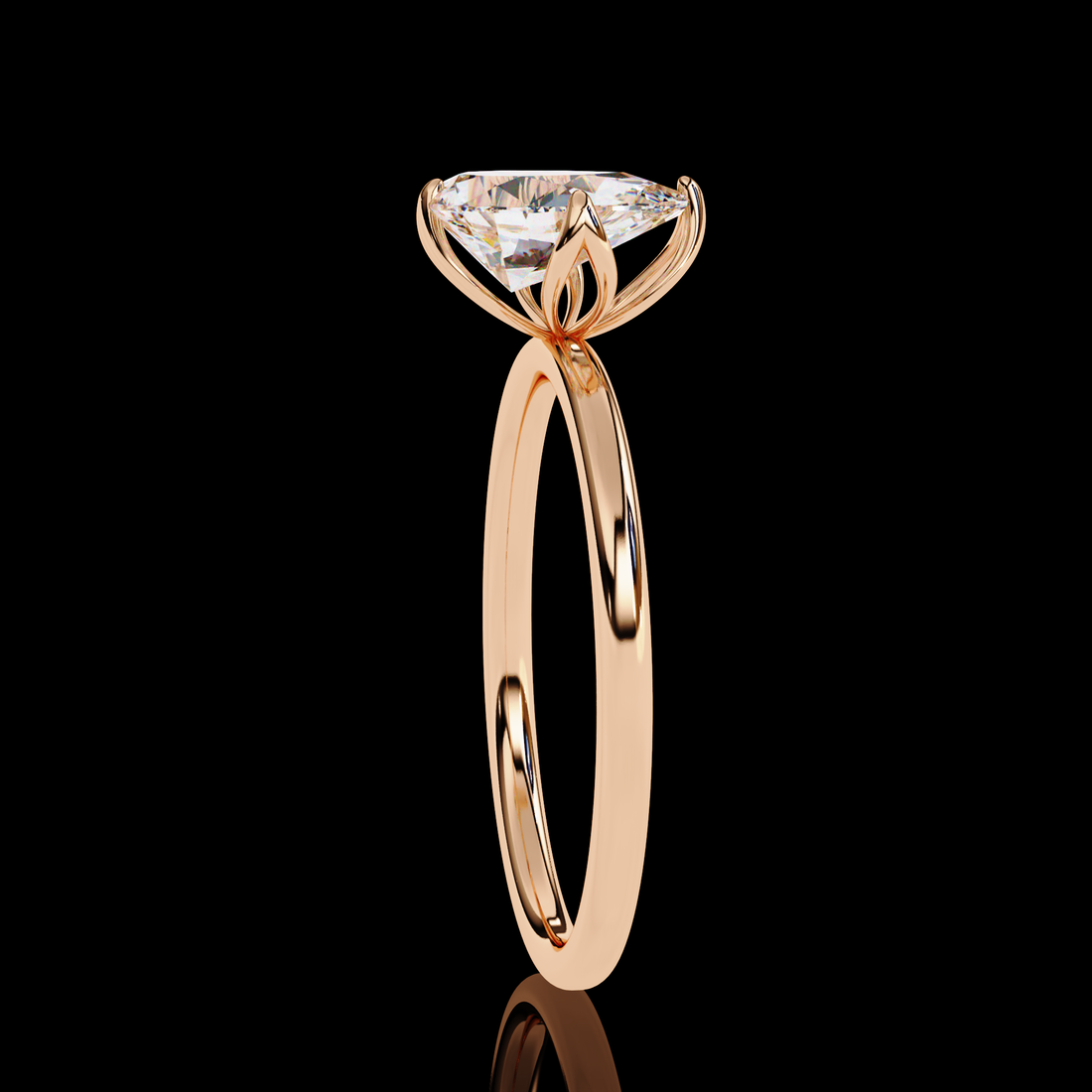 75 cent Pear Diamond Ring