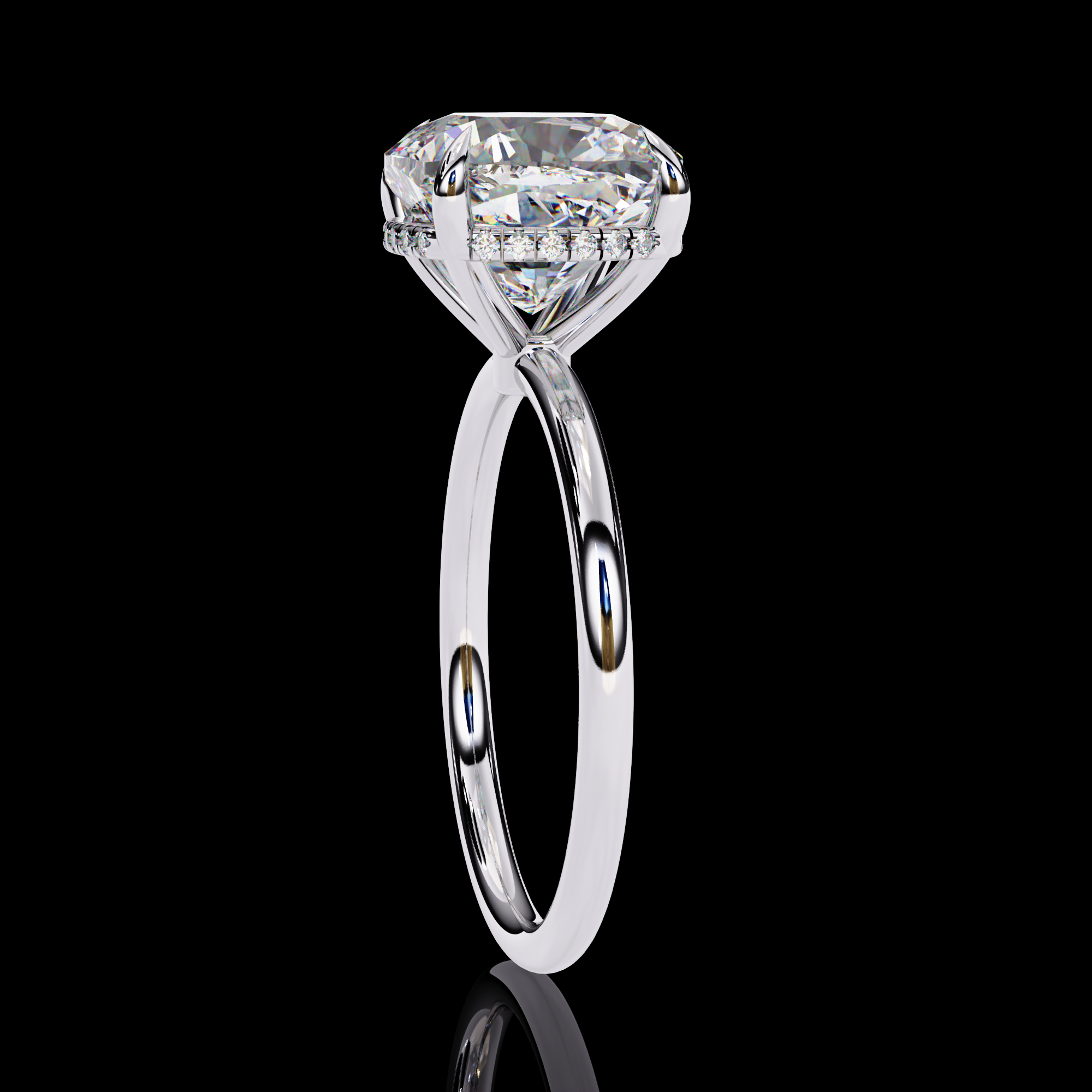 Cushion Solitaire Lab Grown Diamond Ring