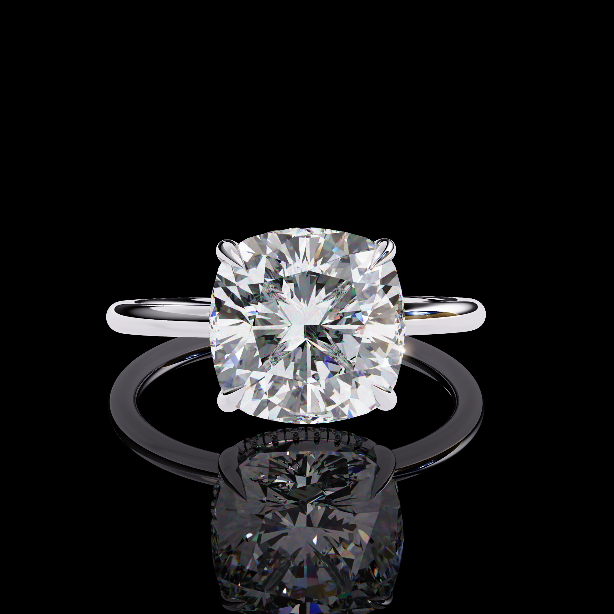 Cushion Solitaire Lab Grown Diamond Ring