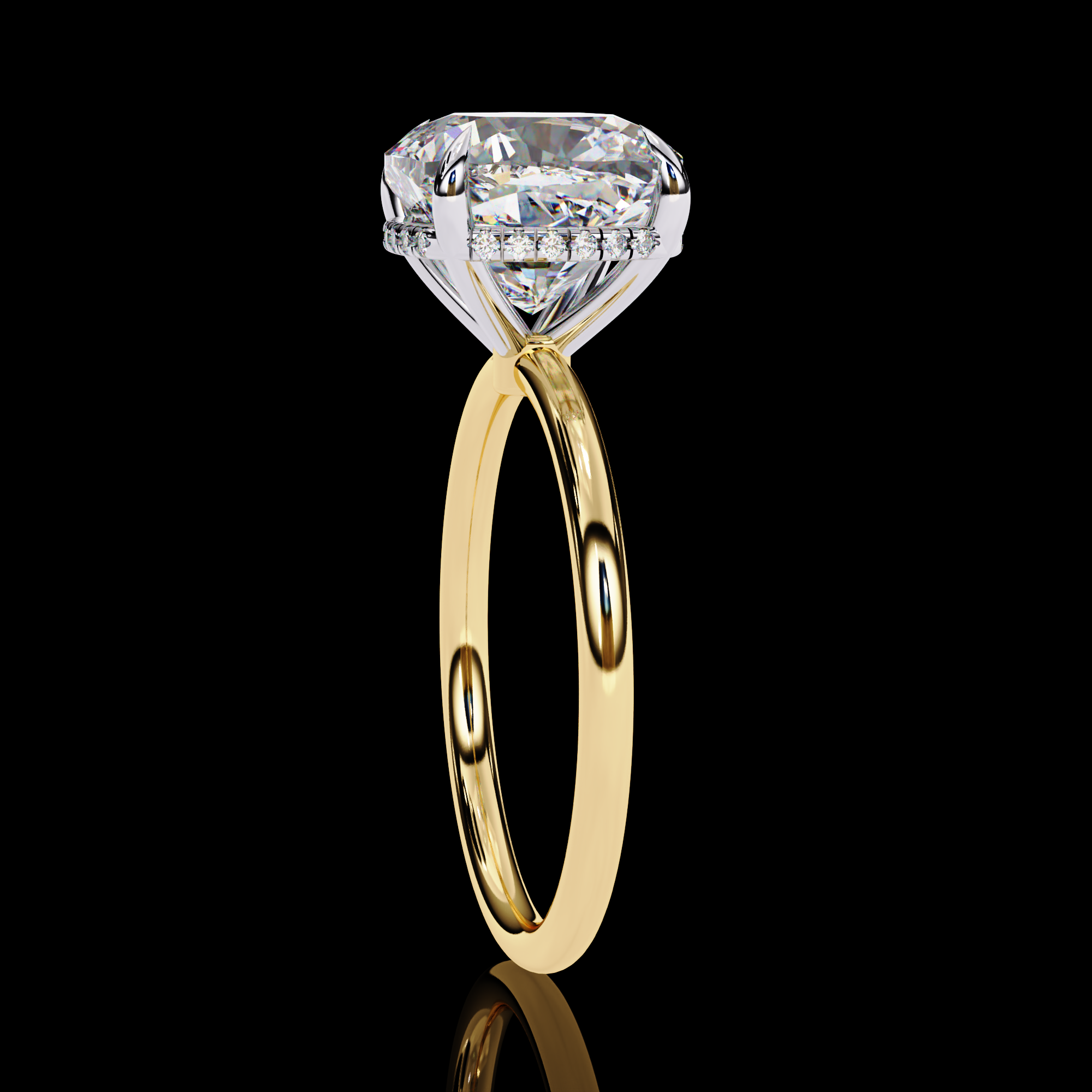 Cushion Solitaire Lab Grown Diamond Ring