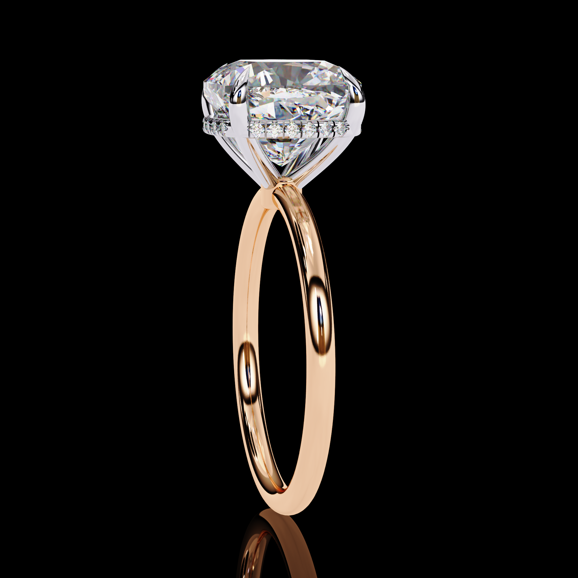 Cushion Solitaire Lab Grown Diamond Ring