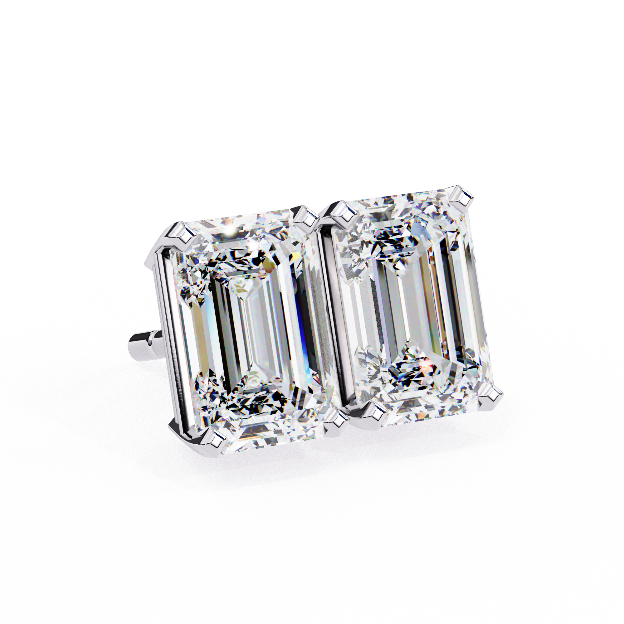 2.40 Carats Classic Emerald  Studs