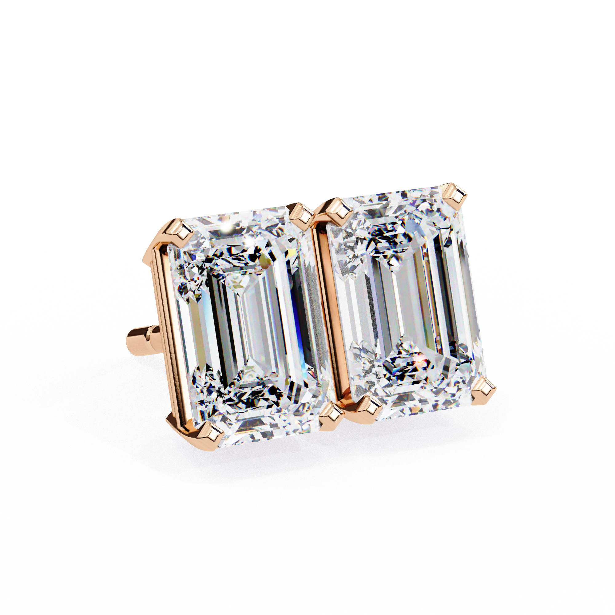 2.40 Carats Classic Emerald  Studs