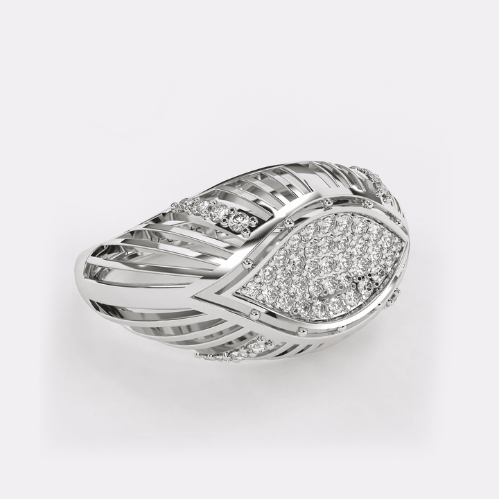 Layering Design Diamond Ring