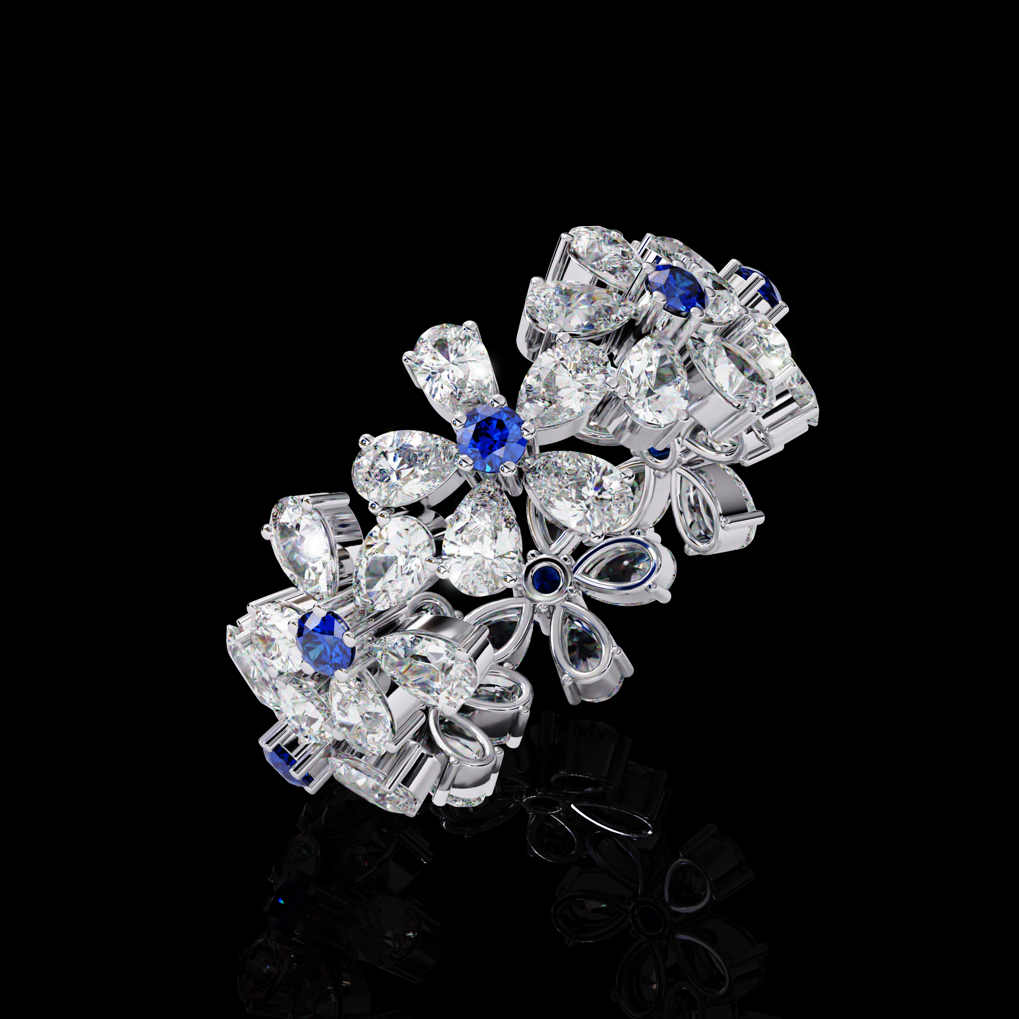 Flawless Diamond Ring, Flawless Flower Diamond Ring