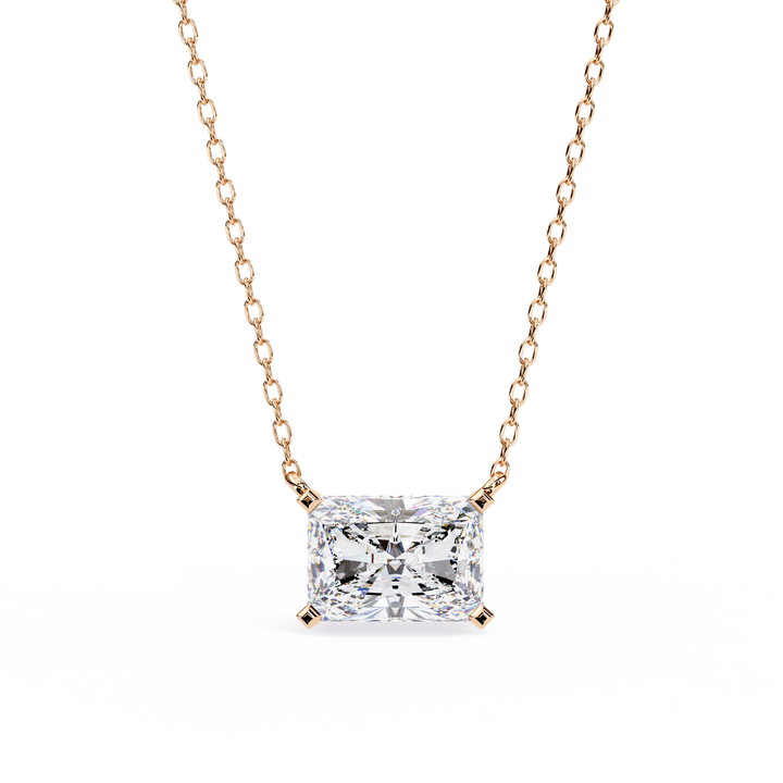 East West Diamond pendant with chain