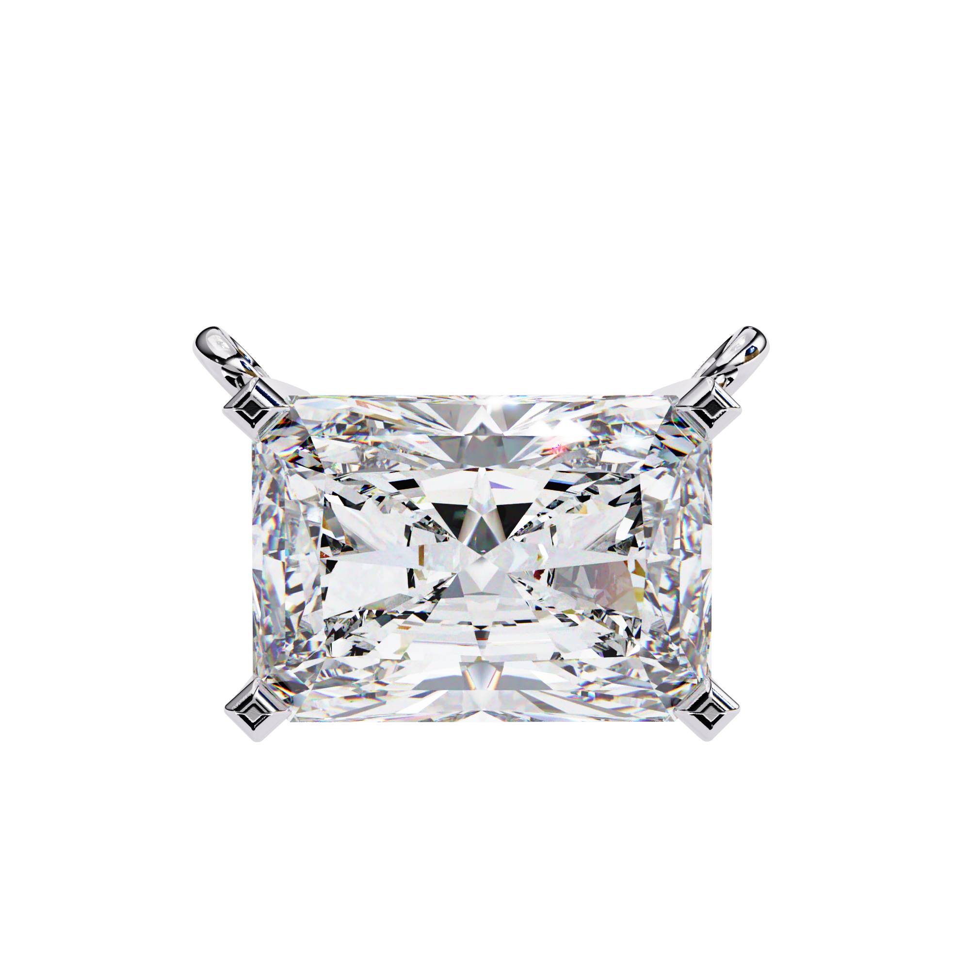 East West Diamond pendant with chain