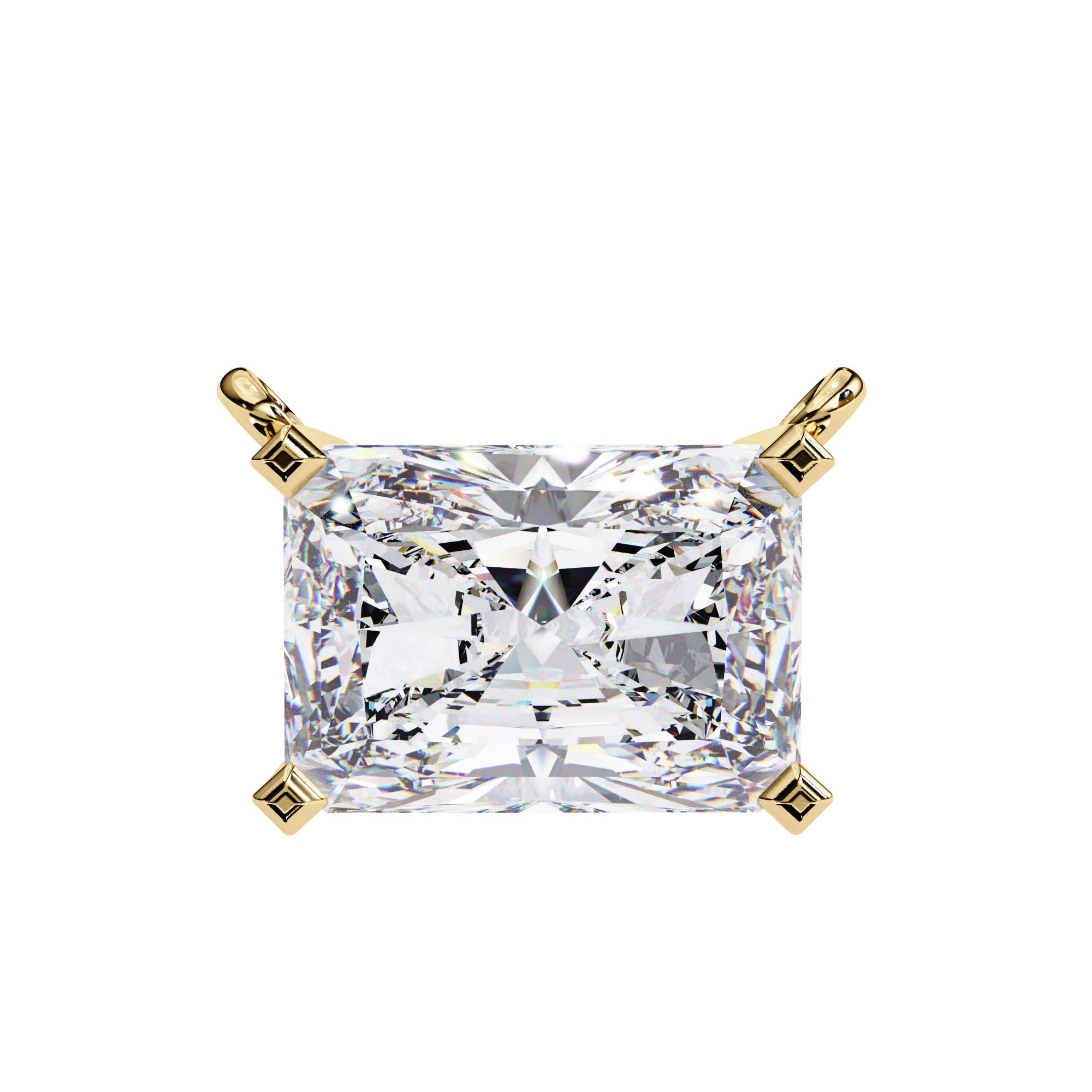 East West Diamond pendant with chain