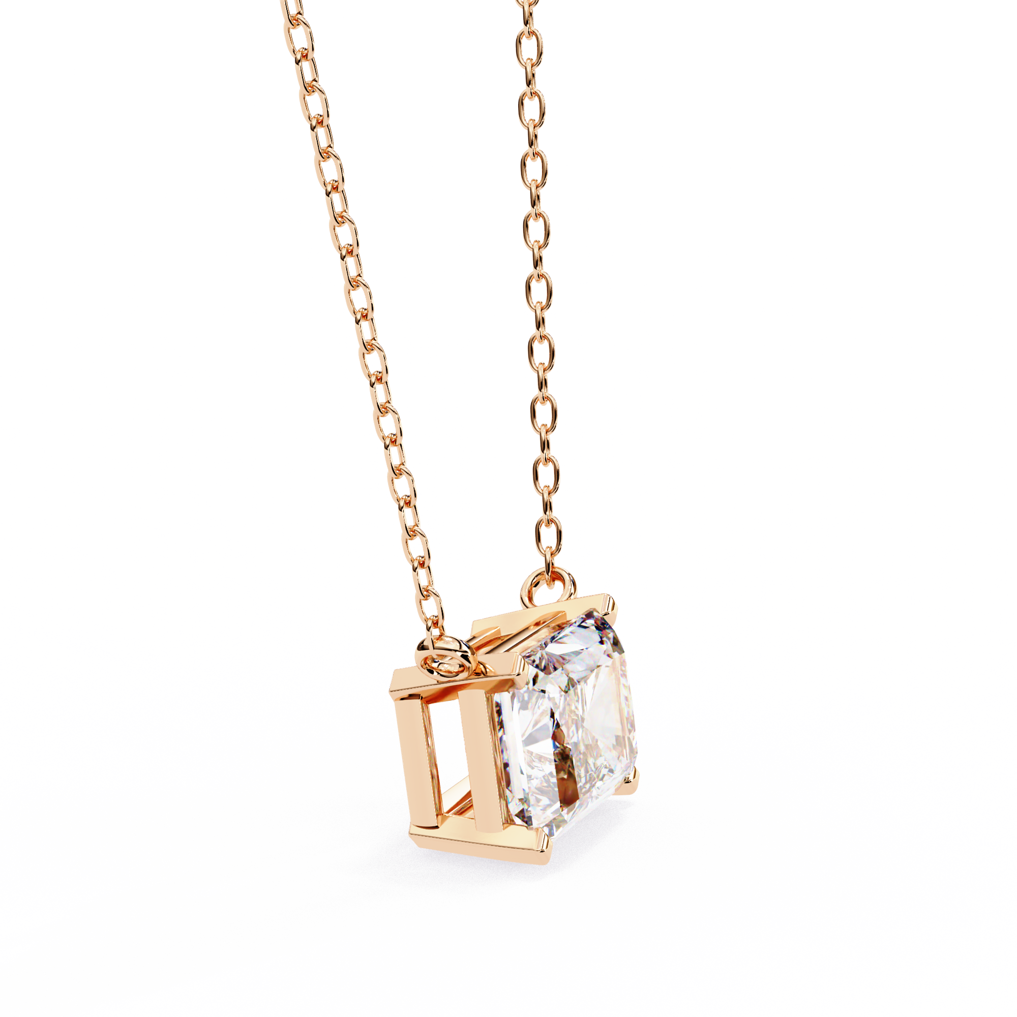 East West Diamond pendant with chain