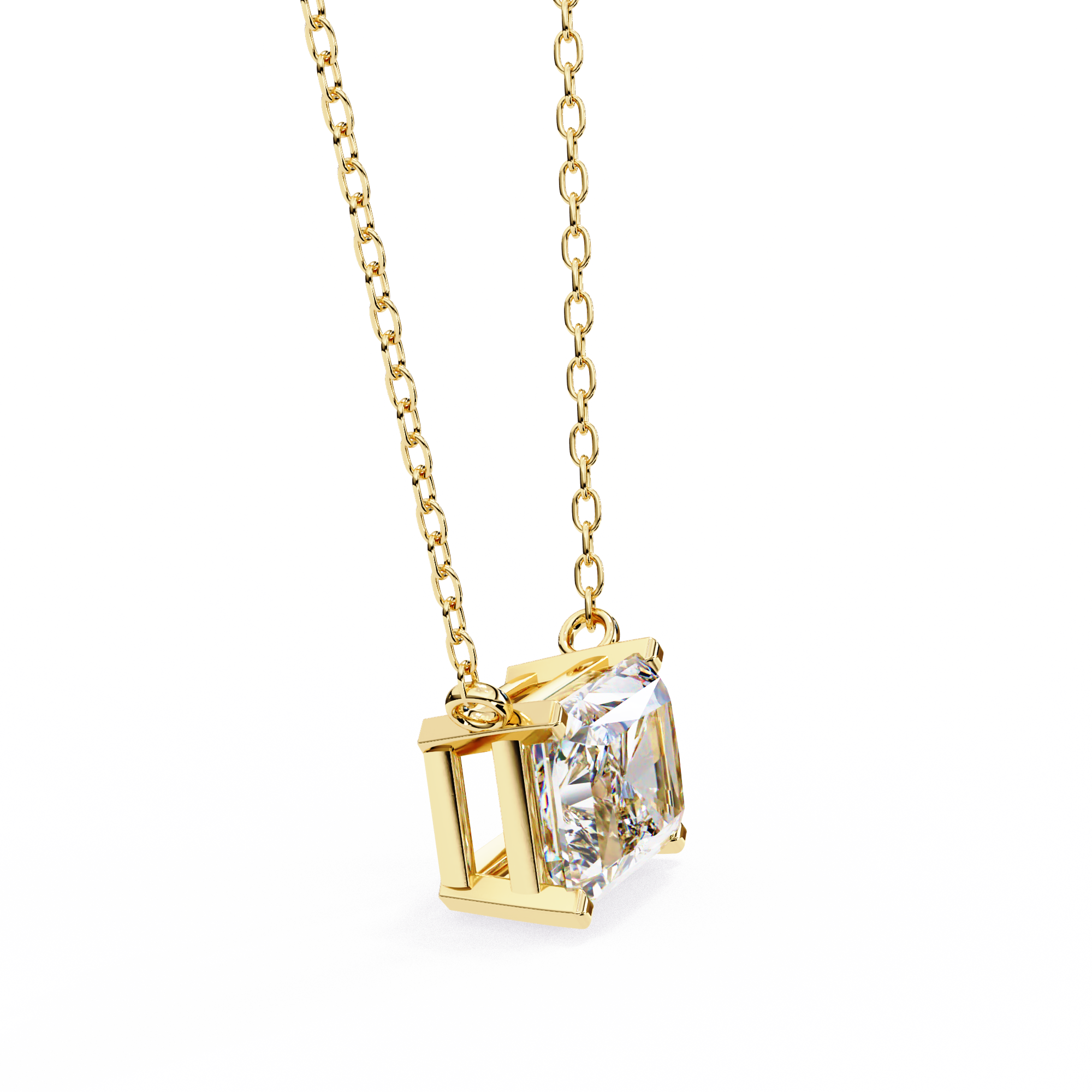 East West Diamond pendant with chain