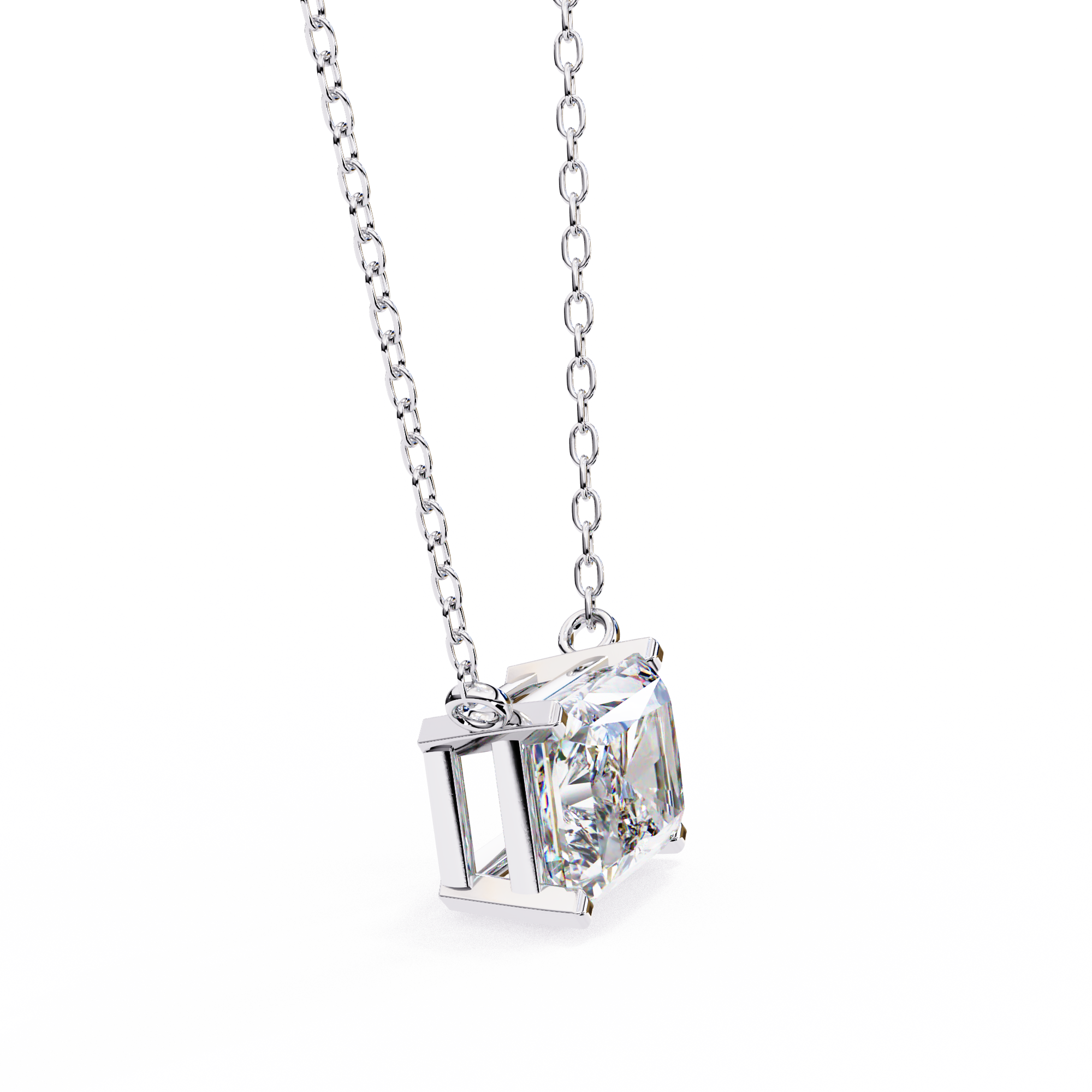 East West Diamond pendant with chain