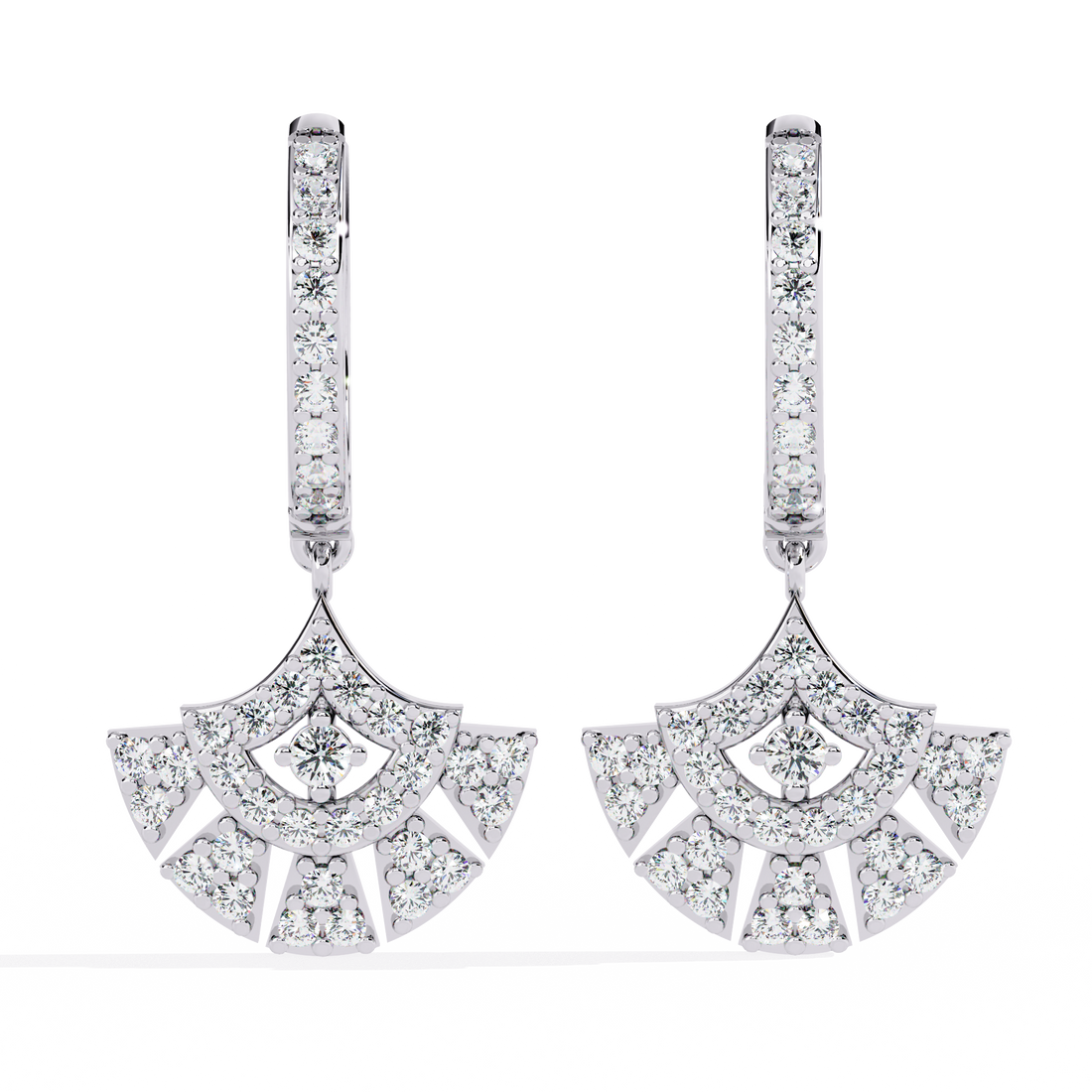 925 Silver Adorned Diamond Earrings