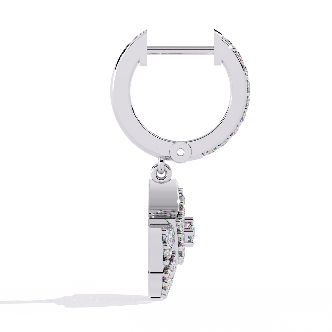 925 Silver Adorned Diamond Earrings