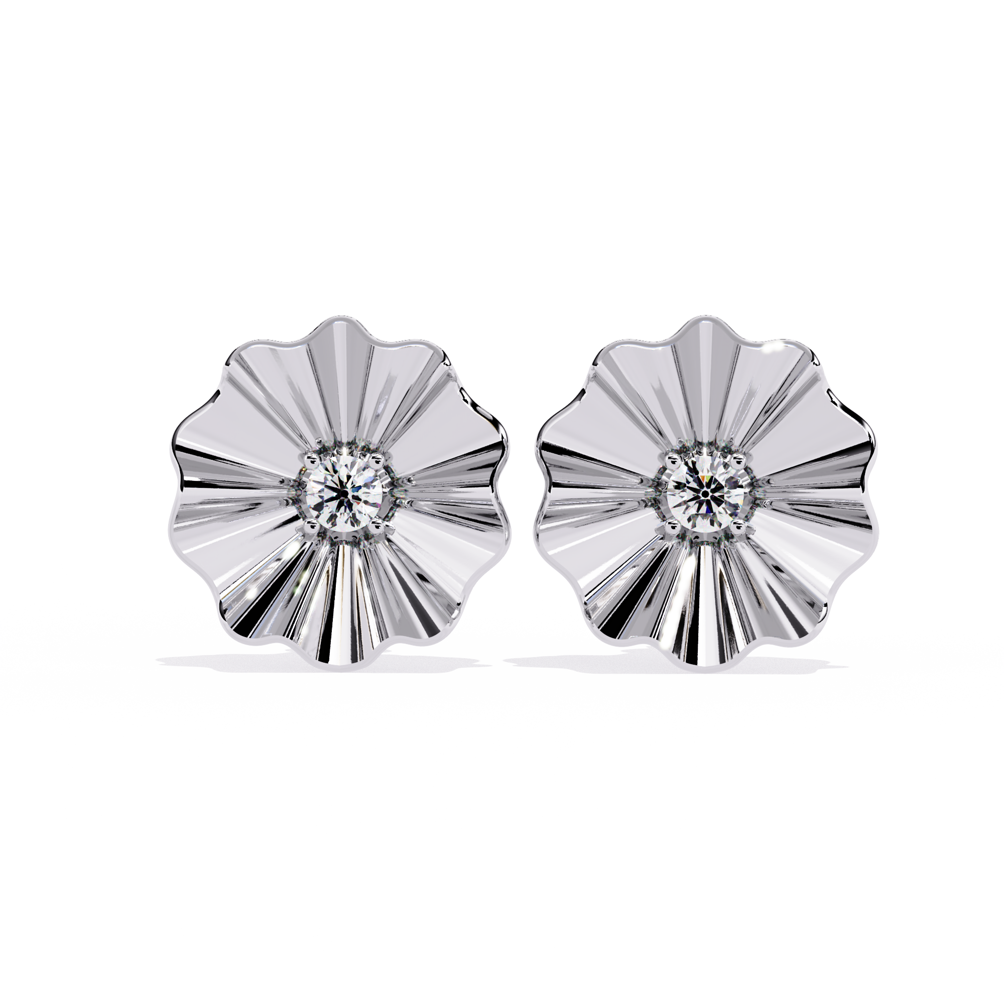 925 Silver Blooming Lab Grown diamond studs