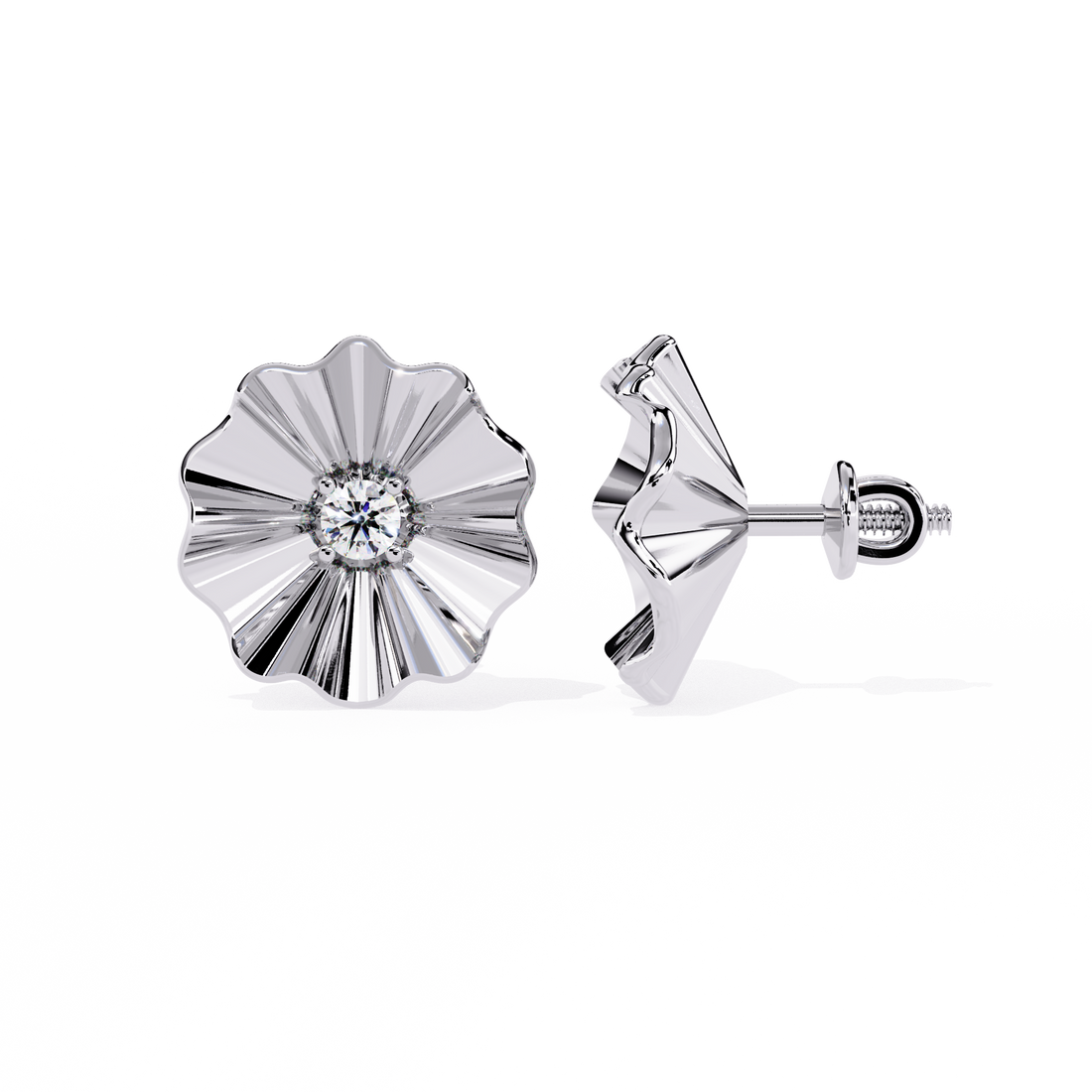 925 Silver Blooming Lab Grown diamond studs