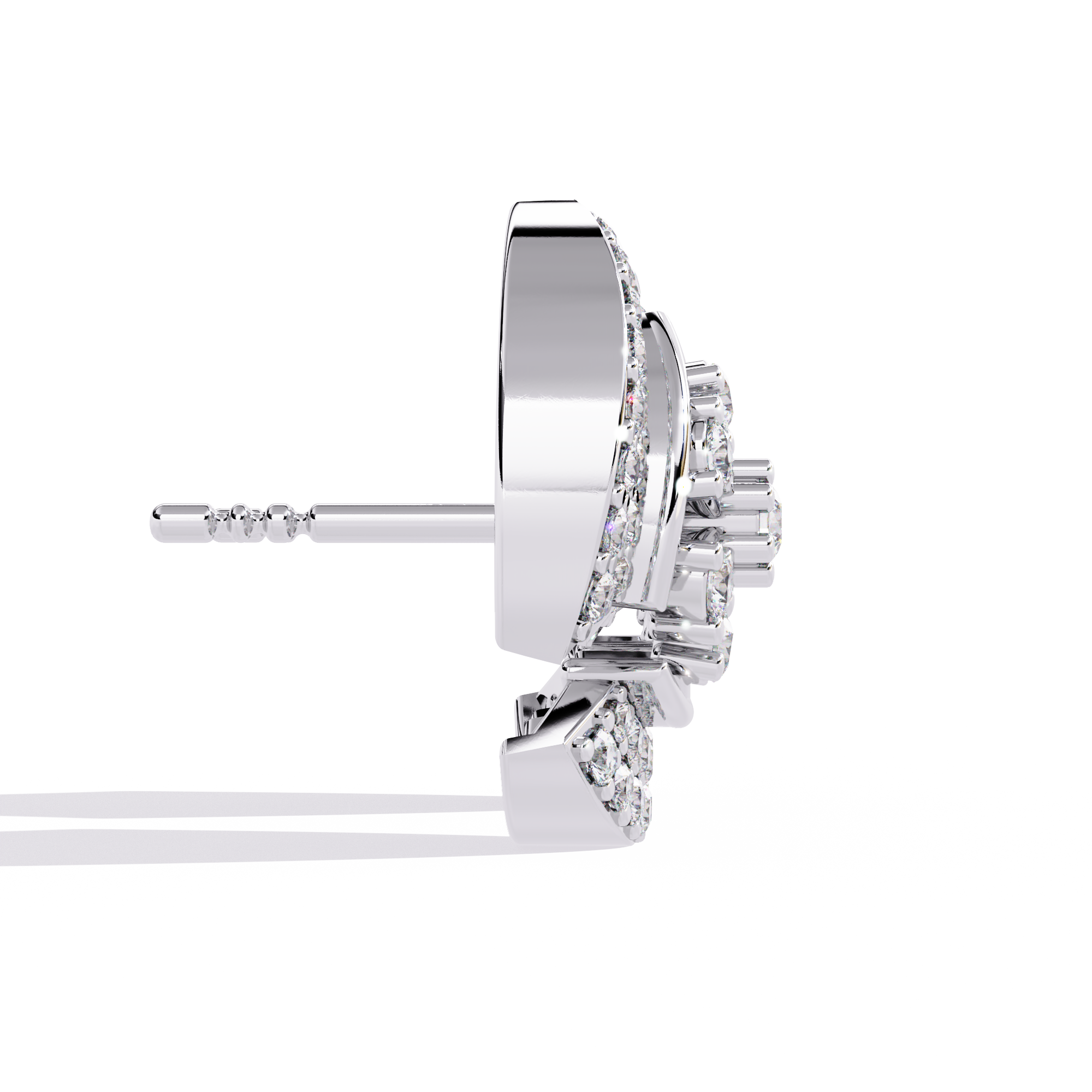 925 Silver Charming Flower Lab Grown Diamond Studs