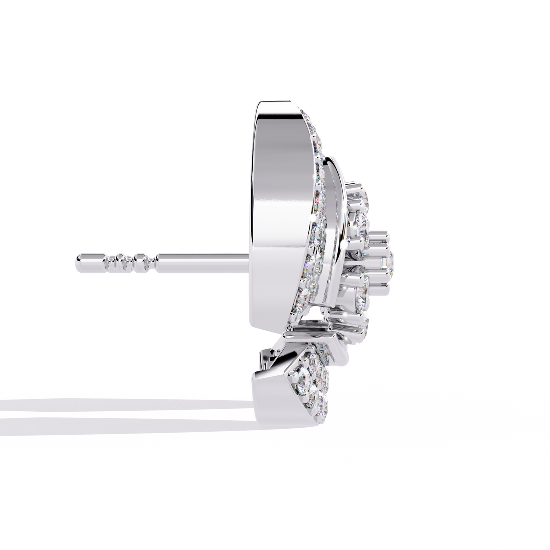 925 Silver Charming Flower Lab Grown Diamond Studs