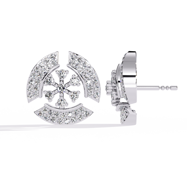 925 Silver Charming Flower Lab Grown Diamond Studs