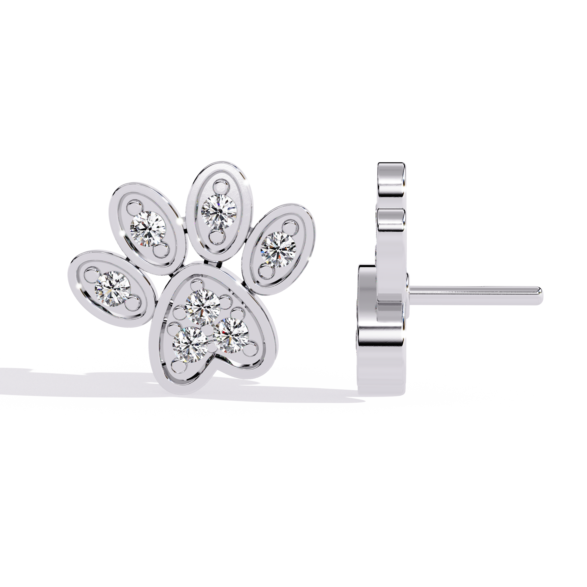925 Silver Deco Glamour Lab Grown Diamond Studs