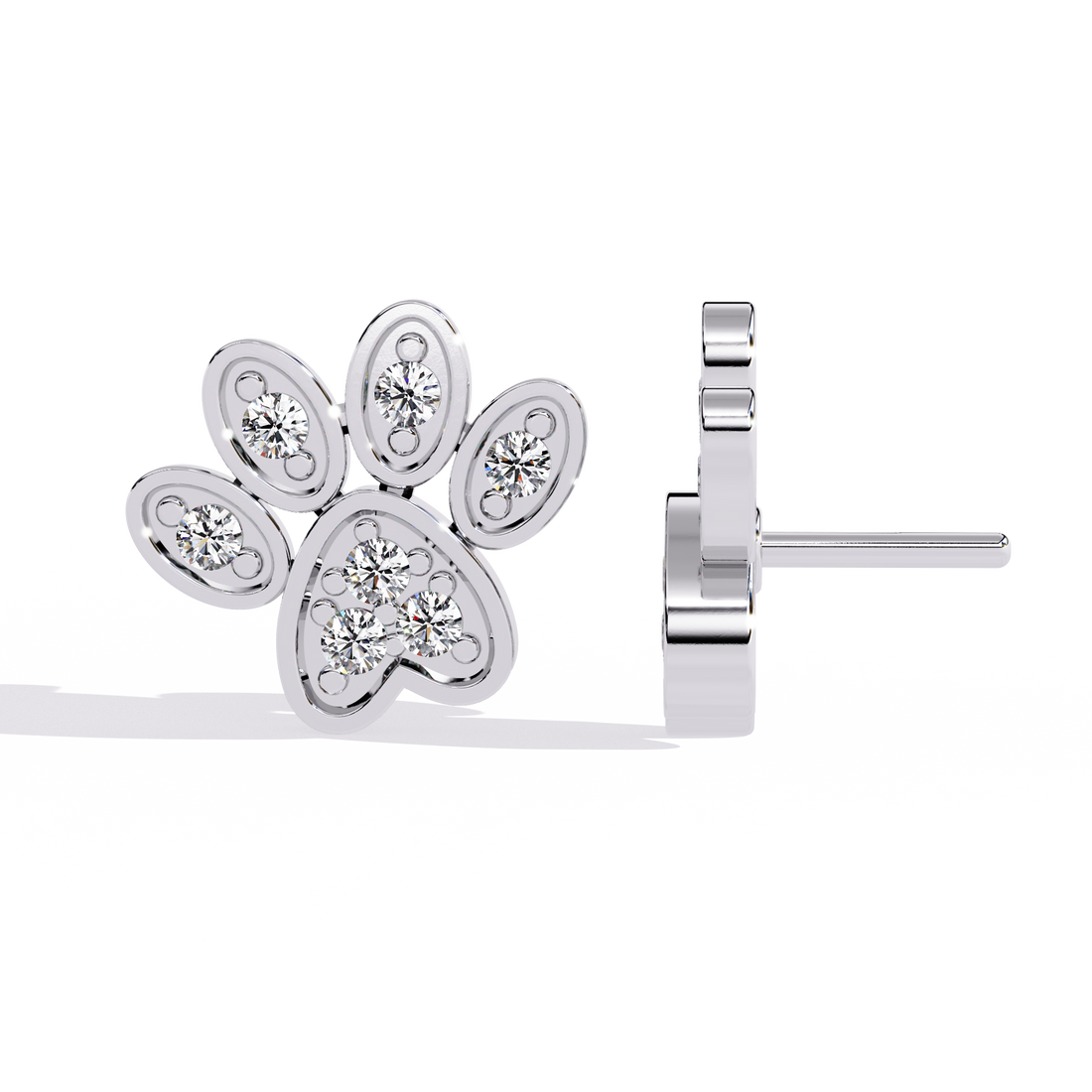 925 Silver Deco Glamour Lab Grown Diamond Studs