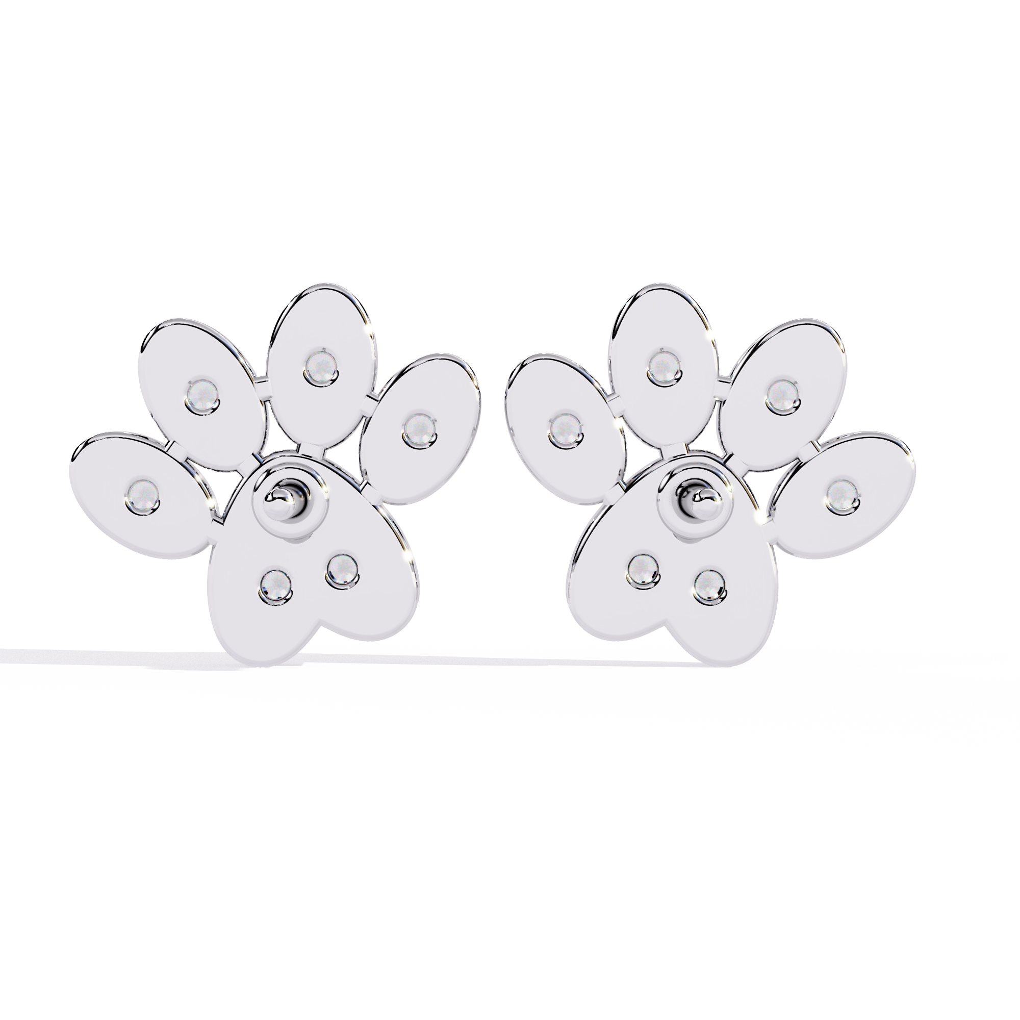 925 Silver Deco Glamour Lab Grown Diamond Studs
