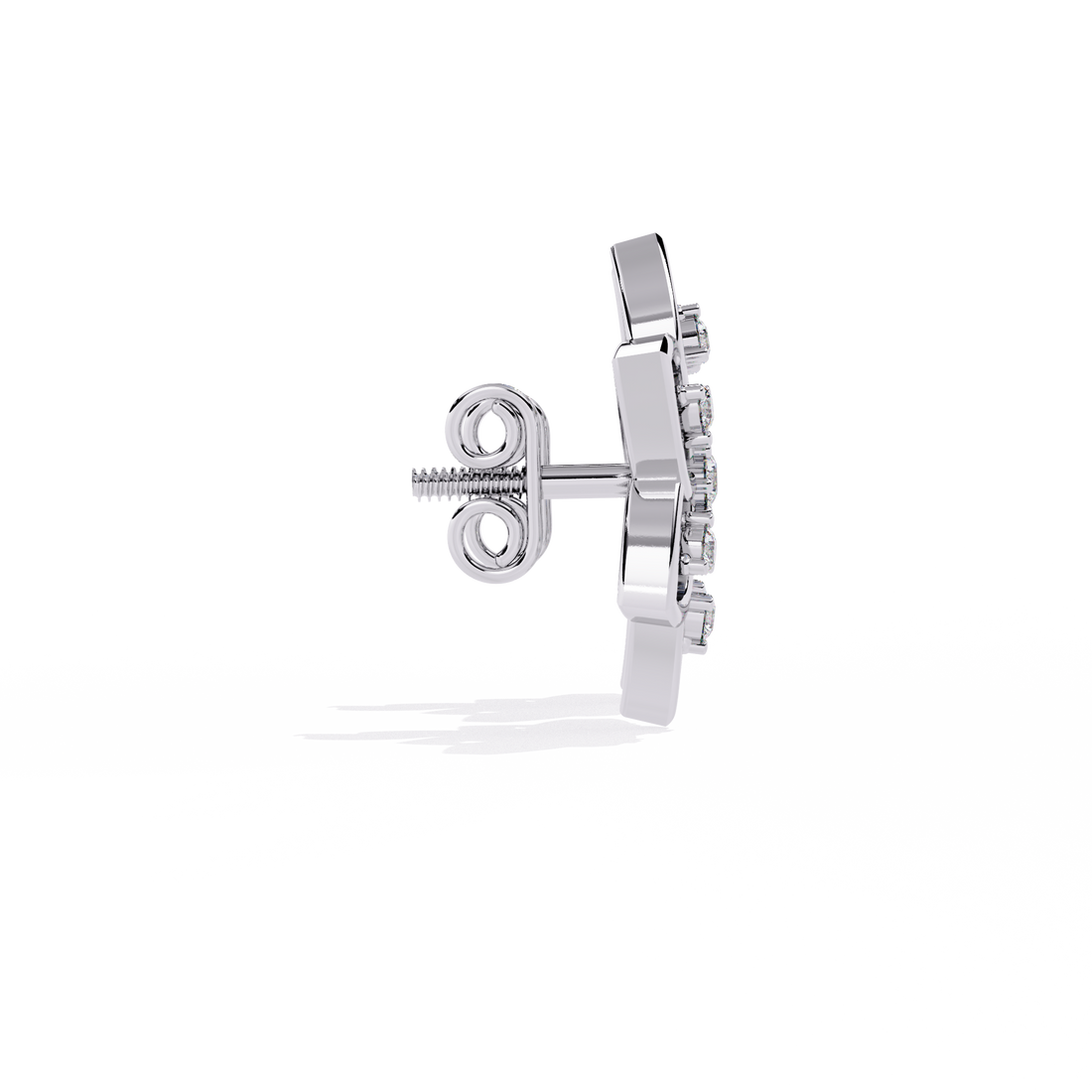 925 Silver Enchanting Outline Lab Grown Diamond Stud