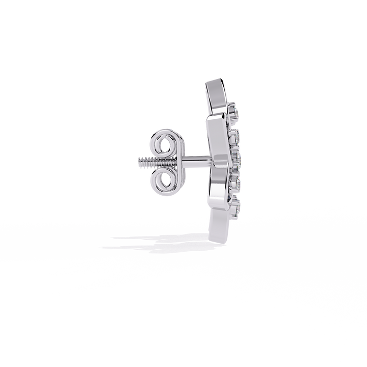 925 Silver Enchanting Outline Lab Grown Diamond Stud