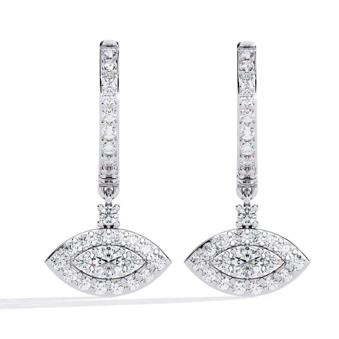 925 Silver Enticing Crest Lab Grown Diamond Earrings