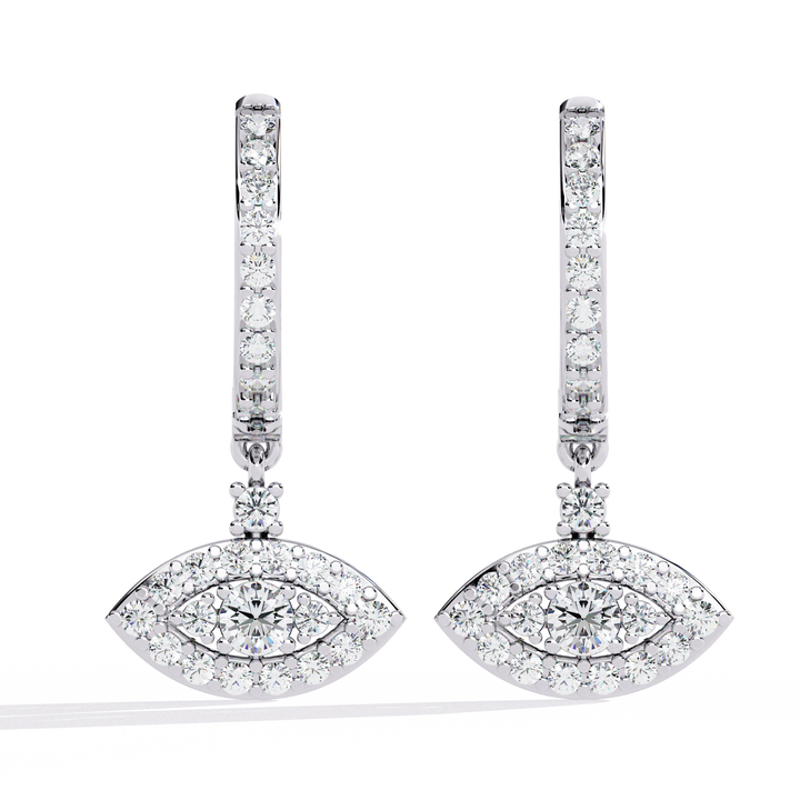 925 Silver Enticing Crest Lab Grown Diamond Earrings