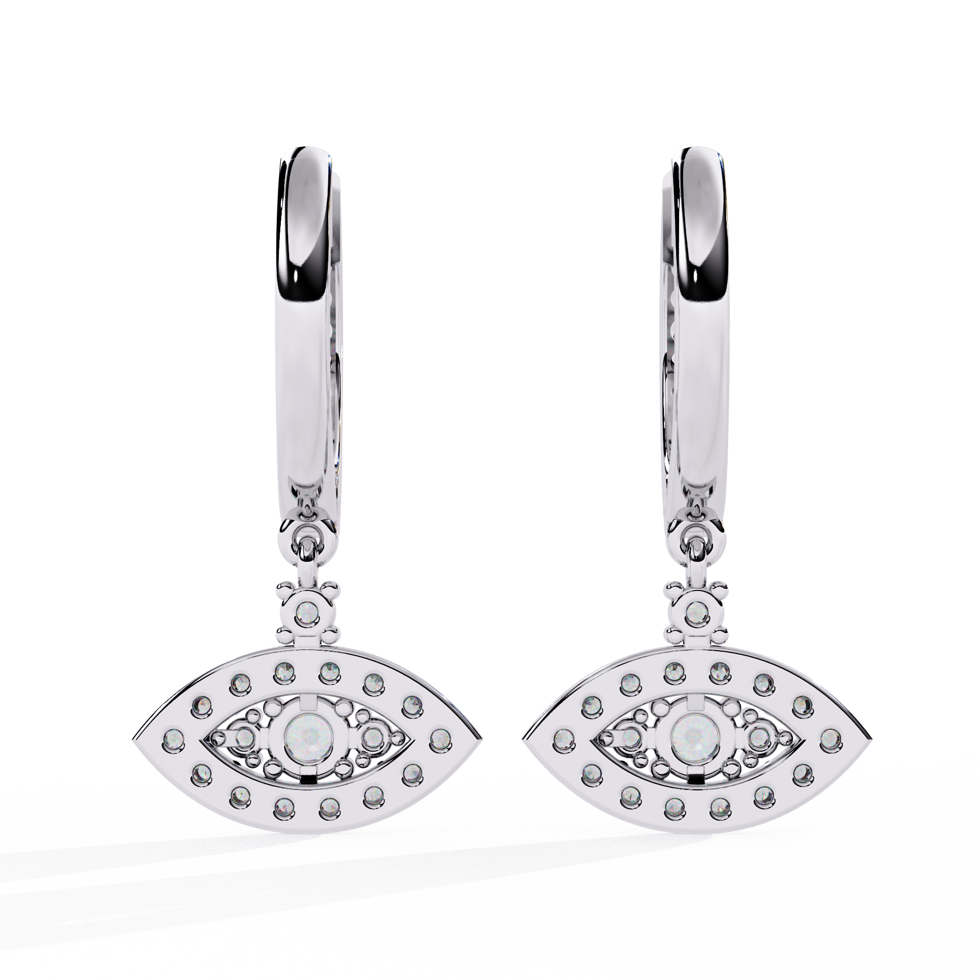 925 Silver Enticing Crest Lab Grown Diamond Earrings