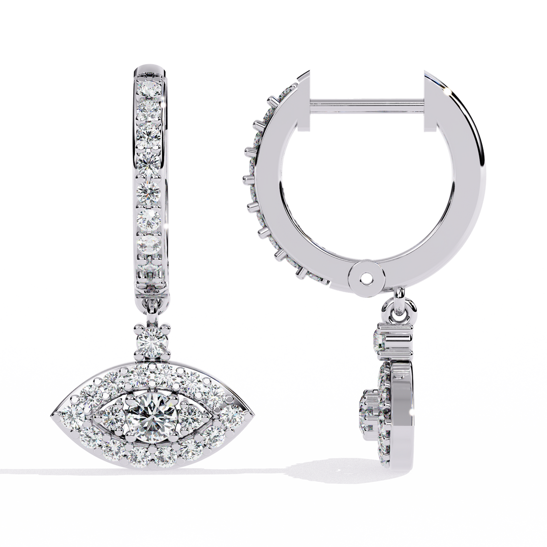 925 Silver Enticing Crest Lab Grown Diamond Earrings