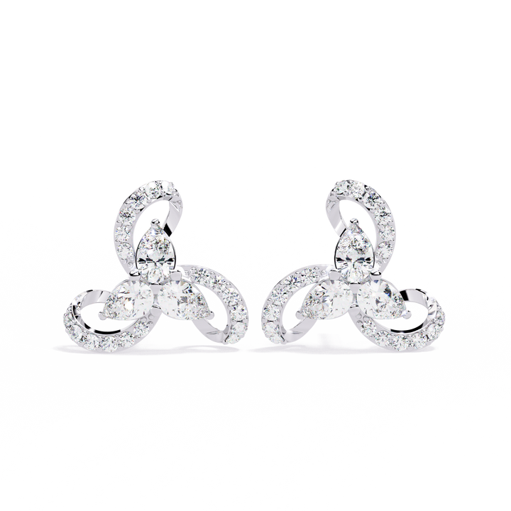 925 Silver Lab Grown Diamond Double Hoop Earrings