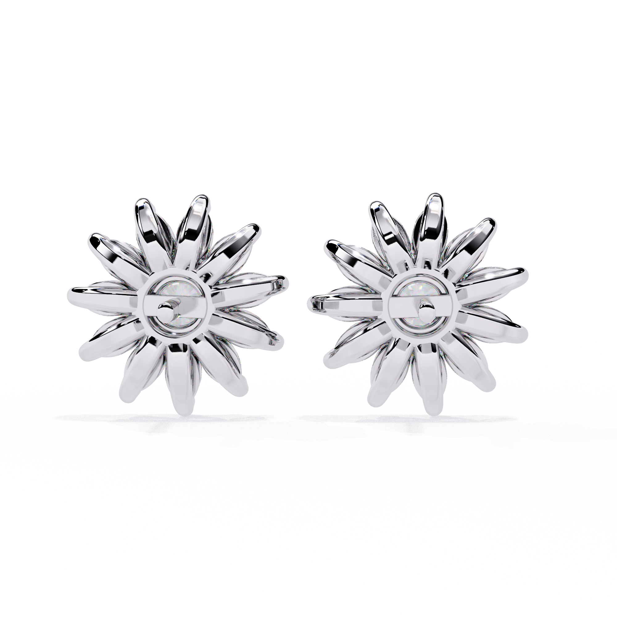 925 Silver Lab Grown Marquise and Round Cut Cluster Earrings