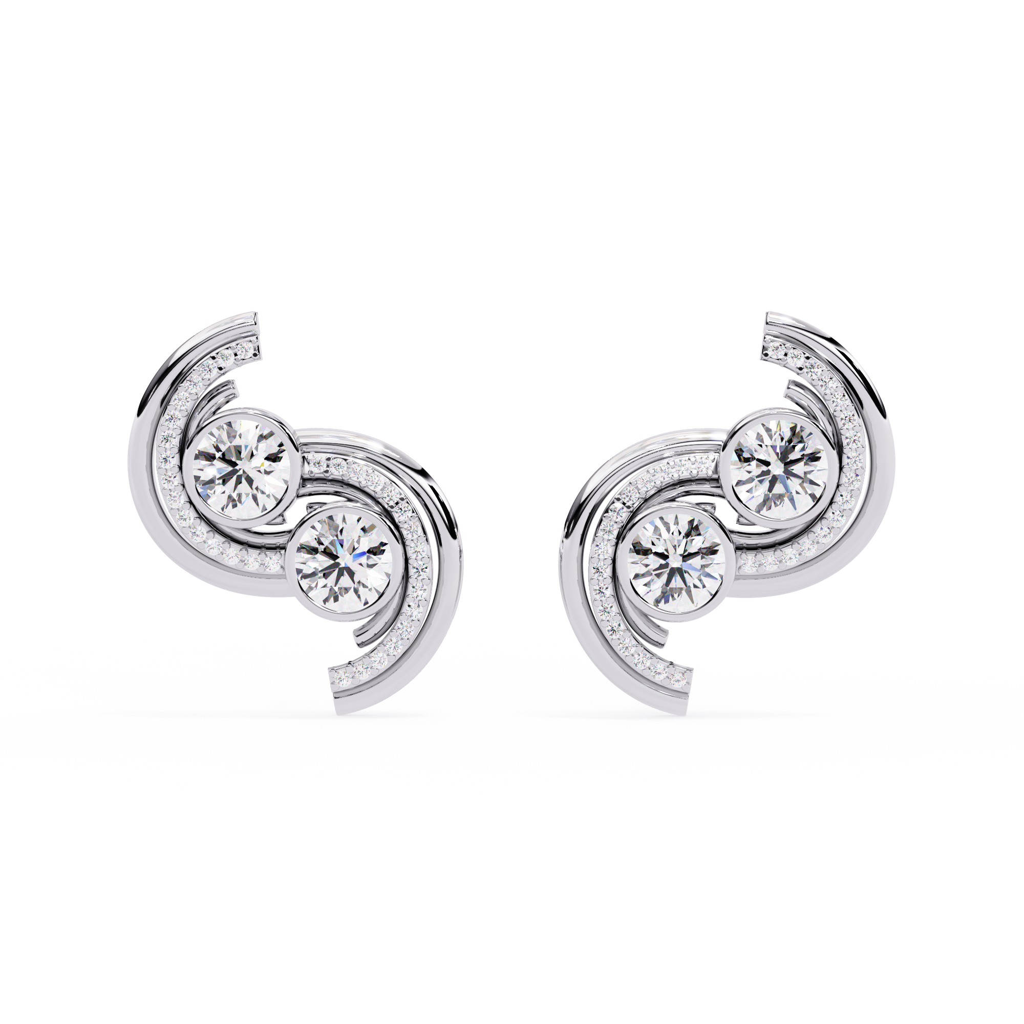 925 Silver Modern Dainty Gold Earrings for Women