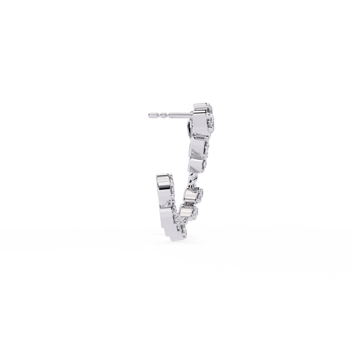 925 Silver Nature-Inspired Open Hoops Earrings