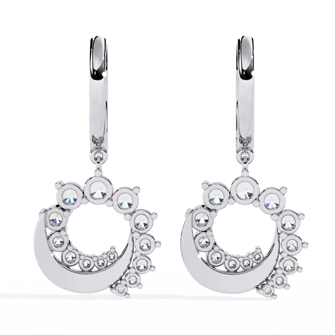 925 Silver Ornamental Beauty Lab Grown Diamond Earrings
