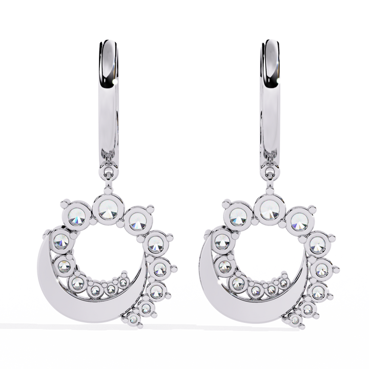 925 Silver Ornamental Beauty Lab Grown Diamond Earrings