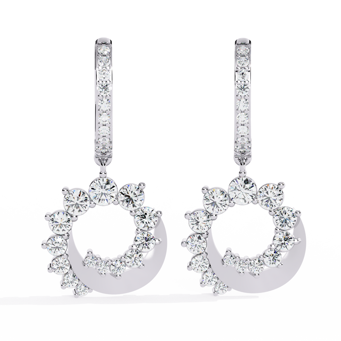 925 Silver Ornamental Beauty Lab Grown Diamond Earrings