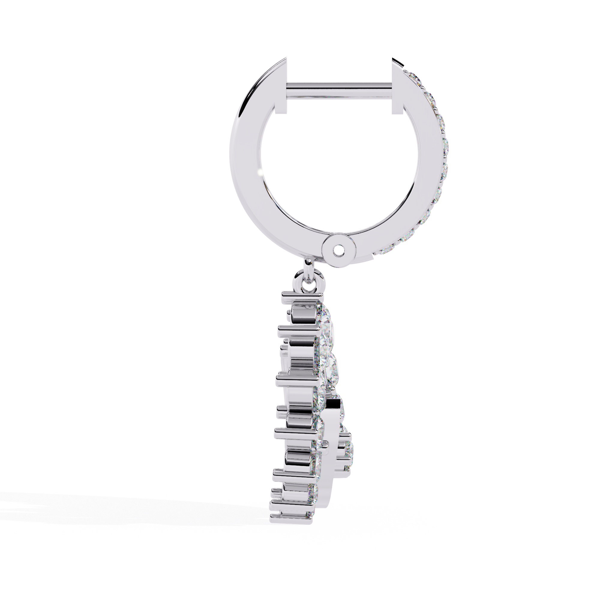 925 Silver Ornamental Beauty Lab Grown Diamond Earrings