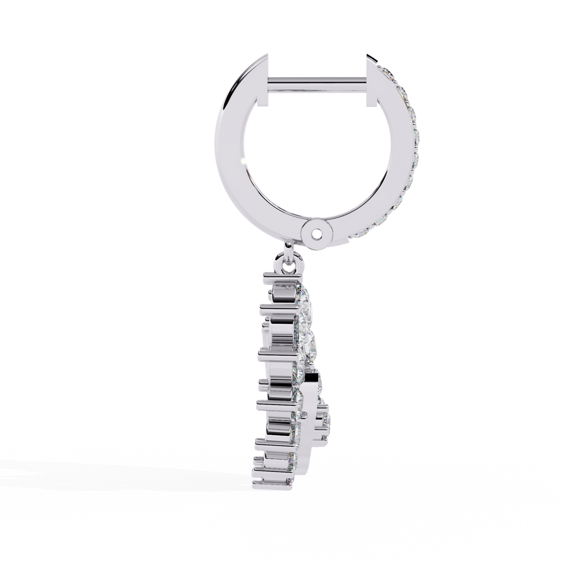 925 Silver Ornamental Beauty Lab Grown Diamond Earrings