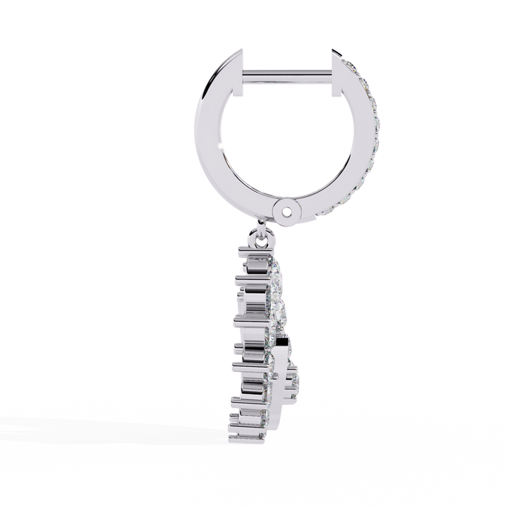 925 Silver Ornamental Beauty Lab Grown Diamond Earrings