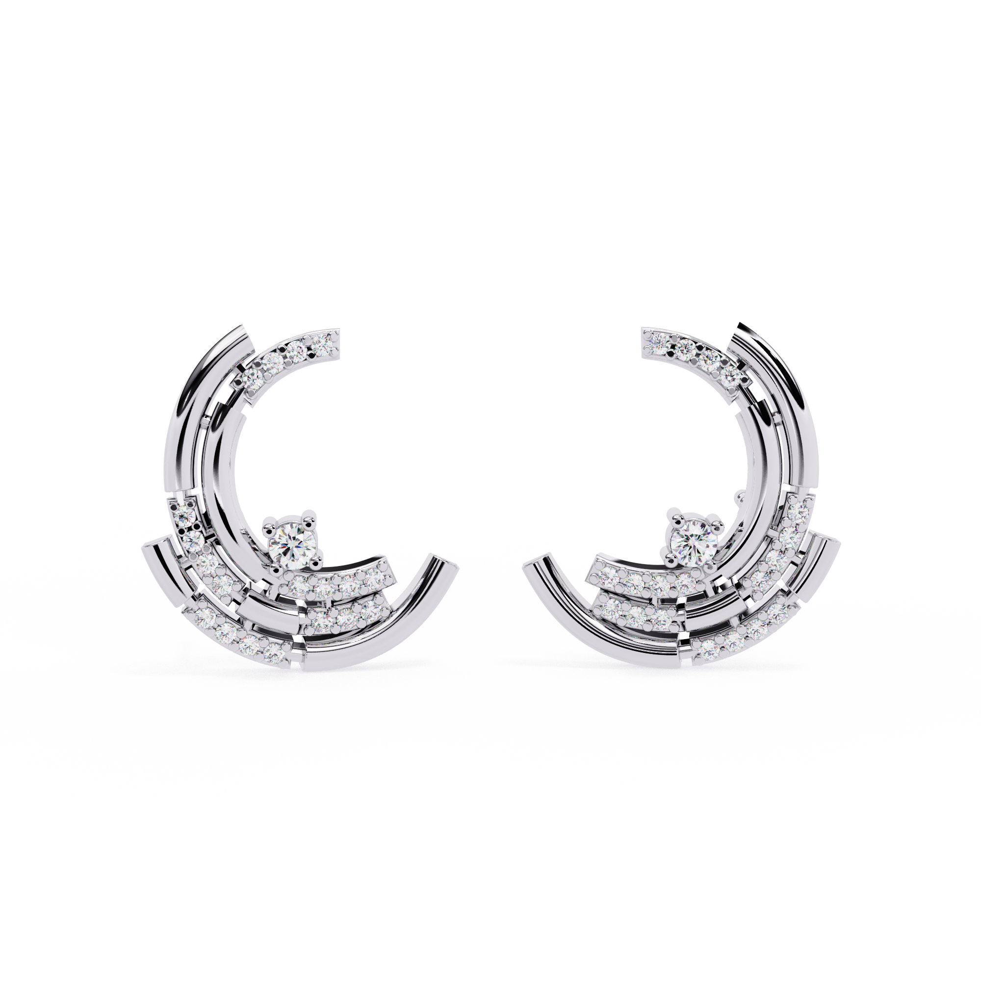 925 Silver Snazzy Madame Lab Grown Diamond Earrings
