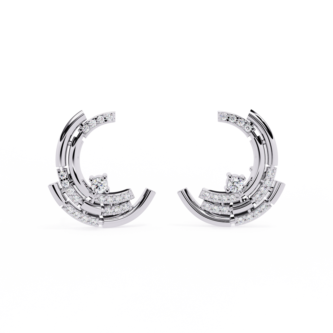 925 Silver Snazzy Madame Lab Grown Diamond Earrings