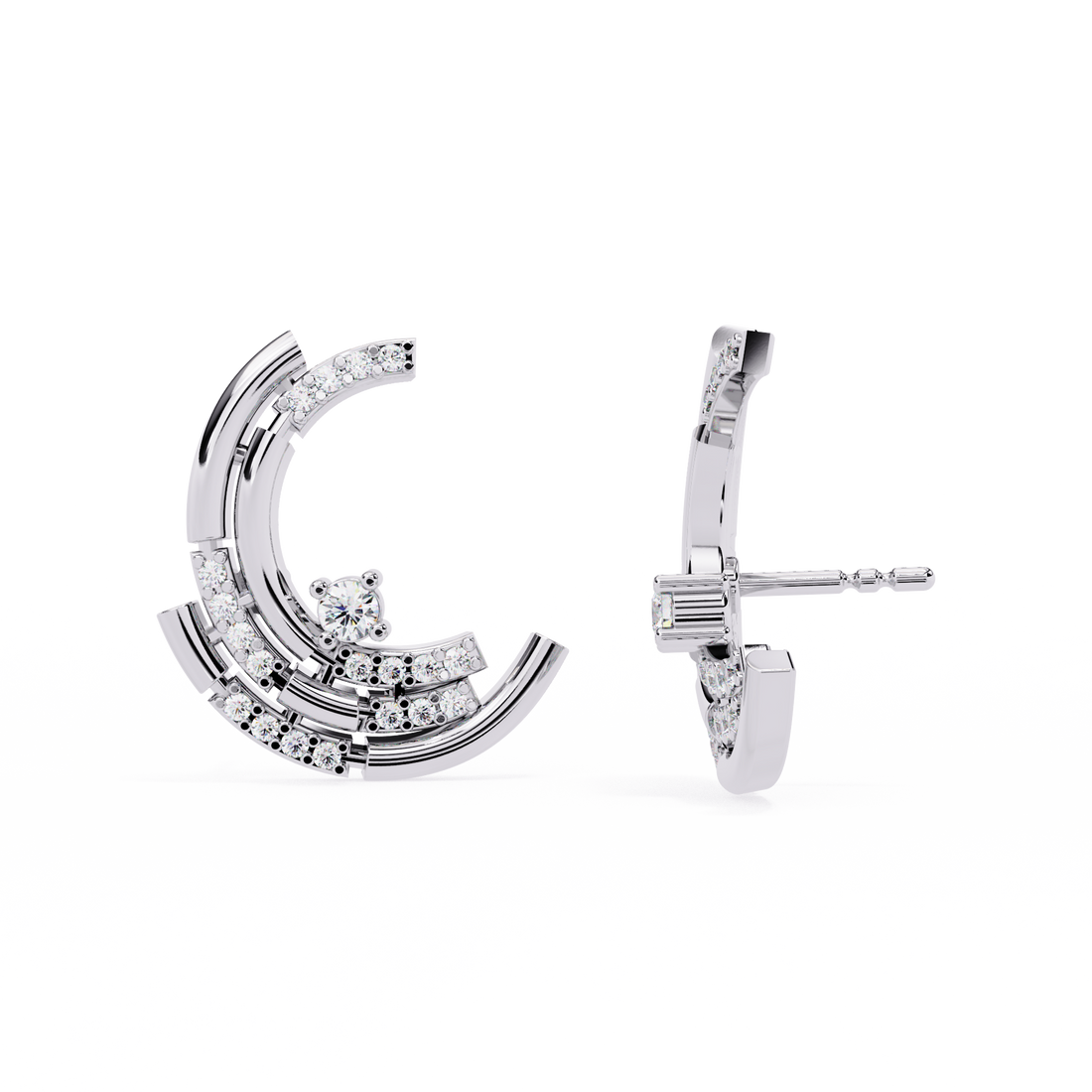 925 Silver Snazzy Madame Lab Grown Diamond Earrings