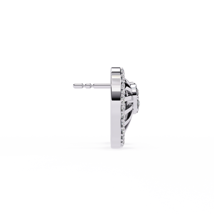 925 Silver Sunburst Design Round Earrings for Women